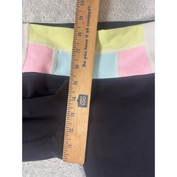 Lululemon Quilted Band reversible Full Length leggings black/pastel colors‎ 6 - Image 8