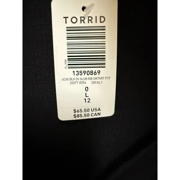 Torrid L 12 Black Sweetheart Rib Knit Fit Flare Dress Pockets NWT - Image 12
