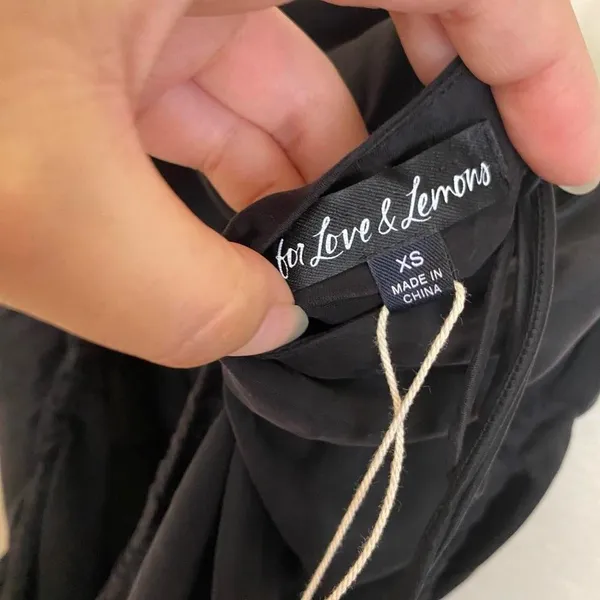 NWT For Love And Lemons KARA Black mini Dress, size Xs - Image 4
