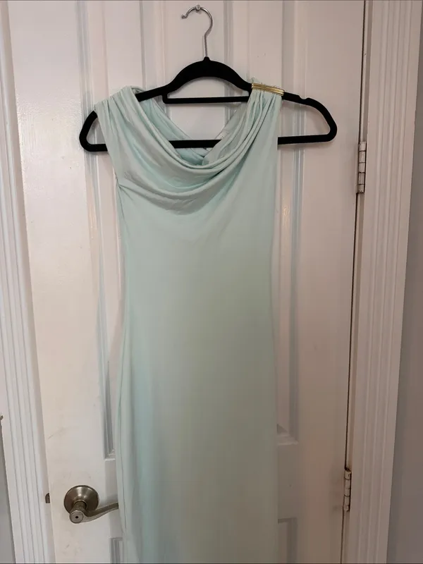 Meshki Kinsley Slinky Maxi Dress with Gold Hardware - Image 2