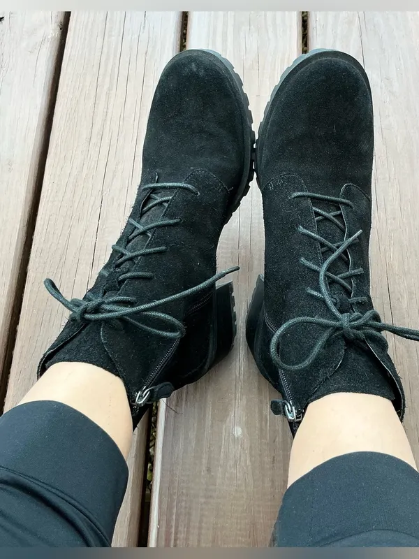 Caslon Water resistant Lace-Up Suede Ankle Booties ☔️ - Image 8