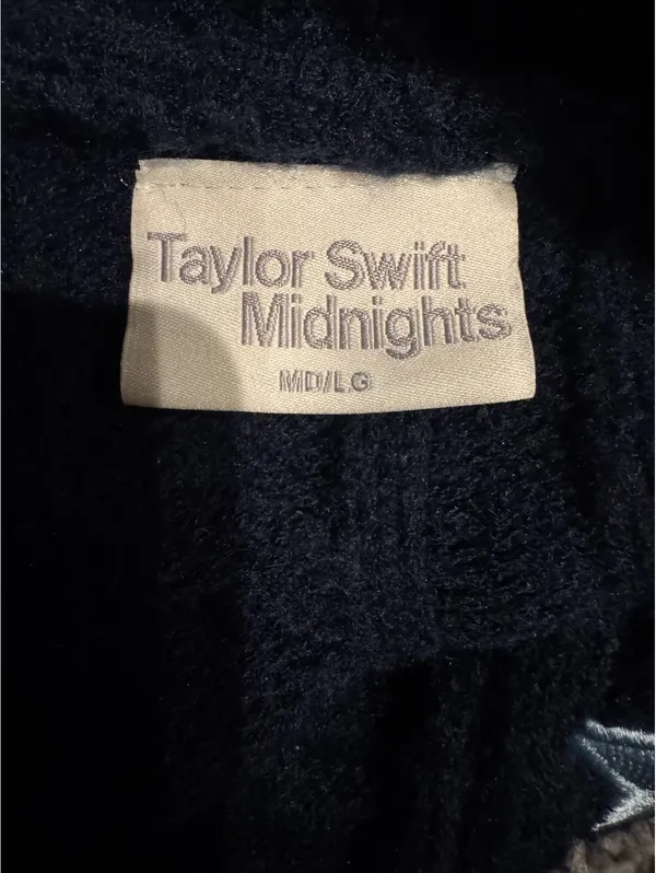 Taylor Swift Midnights Navy Blue Cable Knit Cardigan - Image 5