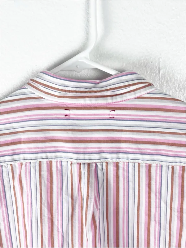 XIRENA Jordy 100% Cotton Striped Long Sleeves Button Down Top Size Small - Image 5
