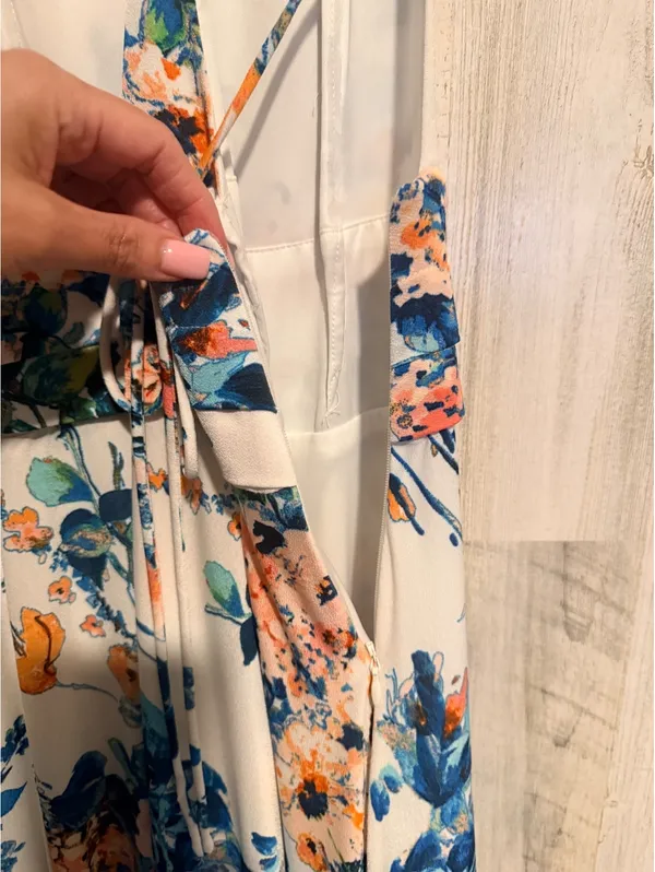 Trafaluc Zara Taller Medium Floral Maxi Dress Sleeveless Boho Romantic - Image 7