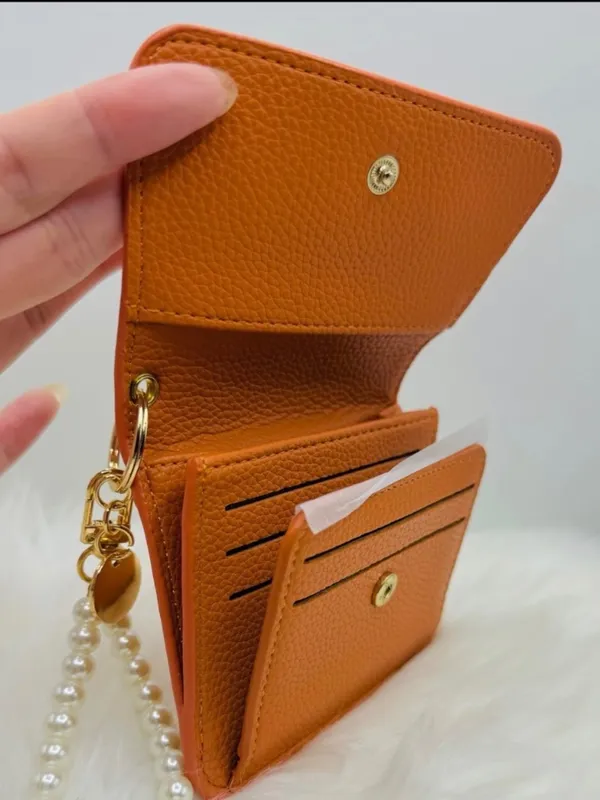 Autumn Wallet w/ Faux Pearl Keychain Strap - Image 6