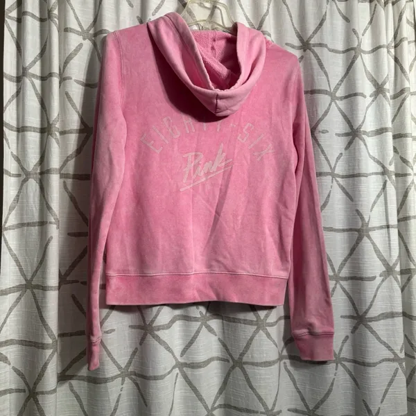 PINK Victoria's Secret Washed Pink Hoodie with Kangaroo Pocket - Image 5
