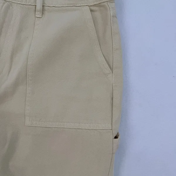 Hidden Los Angeles Cream Ivory Wide Leg Cargo Painter Pants Jeans Utility Sz 31 - Image 5