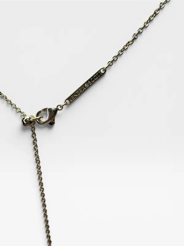 NWT Kendra Scott Gold 14k over Brass Oval Teardrop Accent Necklace Choker - Image 8