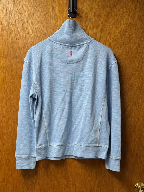 Tommy Bahama Tobago Bay Half 1/2 Zip Sweatshirt Light Sky Blue Medium NEW NWT - Image 11