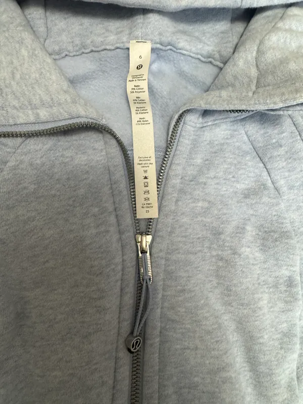 Lululemon Full-Zip Scuba Hoodie Blue - Image 2
