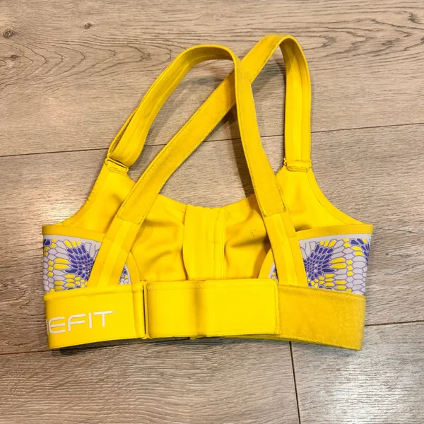 SHEFIT Yellow Front Zip Sports‎ Bra High Impact Support Womens XSmall XS - Image 2