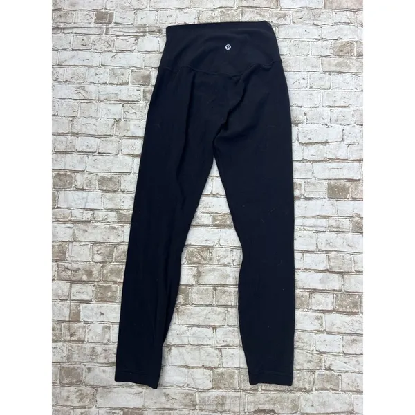 LULULEMON ALIGN HIGH RISE PANTS 25” LW5CK7S Size 4 Black - Image 3