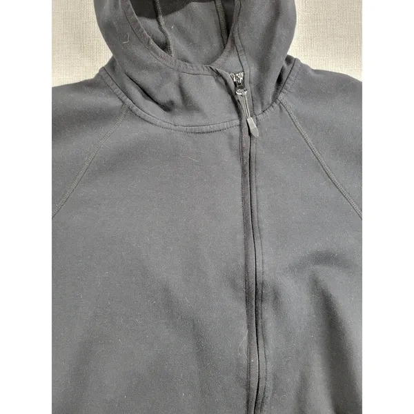 Kyodan Women's Jacket M Black Long Sleeve Hoodie Sports Activewear Zip Pockets - Image 7