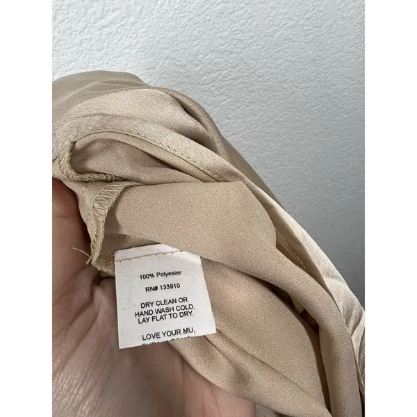 Show Me Your Mumu Verona Cowl Dress Champagne Luxe Satin - Image 5
