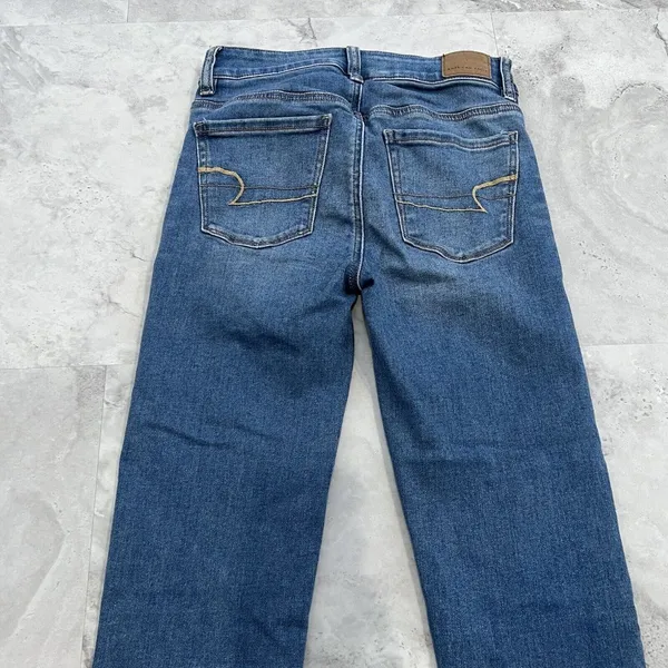American Eagle Women's High‎ Rise Jegging Next Level Stretch Size 0 R Regular - Image 2