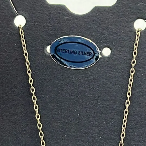 Sterling silver chain and cross pendant necklace. - Image 2
