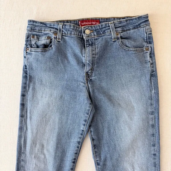 Levi's 518 Superlow Stretch Boot Cut Jeans Juniors 11‎ Y2K Low Rise 31x28.5 - Image 3