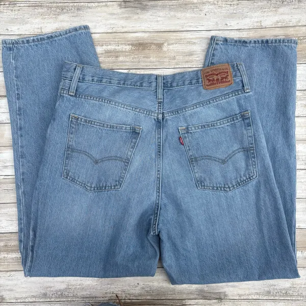 Levi’s 94’ Baggy Jeans Sz 32 Blue Wide Leg Distressed‎ High Rise Grunge Skater - Image 3
