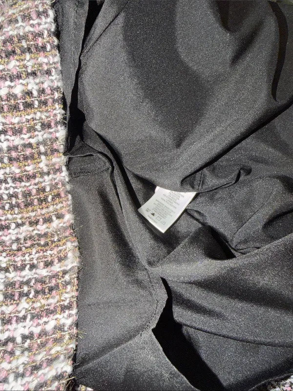 NWT $159 CECE Tweed Shift Dress Time To Shine Rich Black Wool Blend Oversize - Image 9