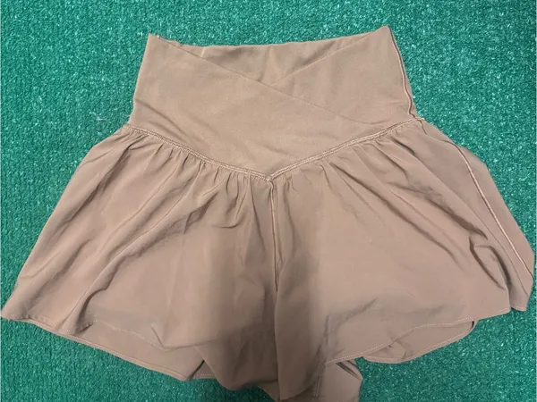 aerie Taupe High-Waist Flared Skort - Image 3