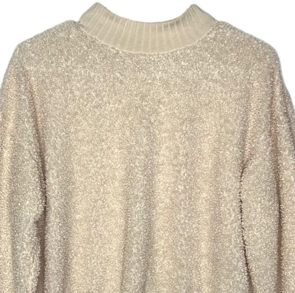 Porridge Sherpa Balloon Sleeve Crewneck Sweater Sweatshirt - Image 5