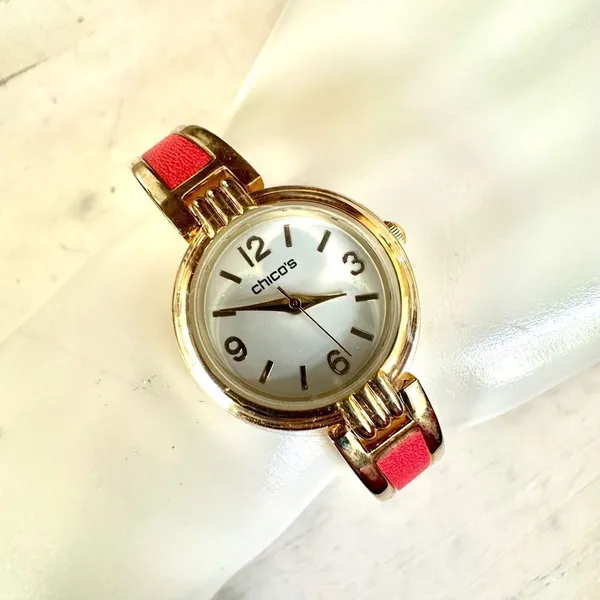 Chico’s Zoey gold tone and red Watch - Image 3