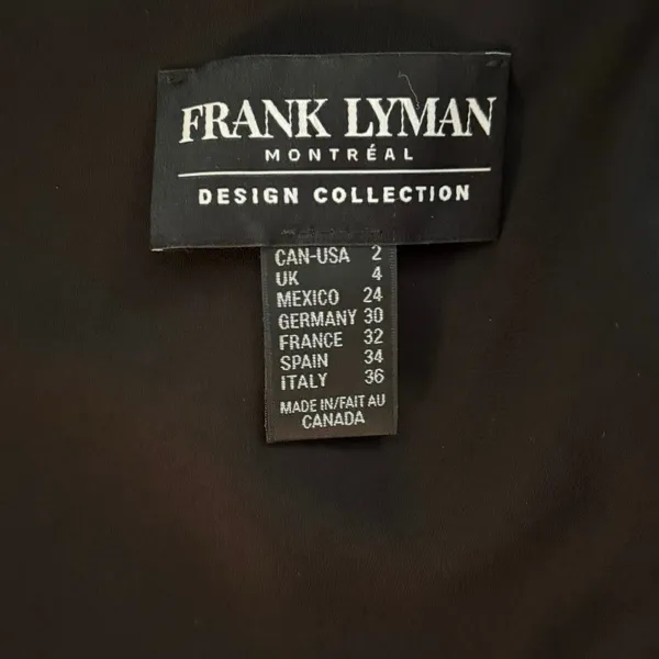 Frank Lyman Size 2 Polka Dot Side Tie Wrap Top Blouse Black White - Image 5