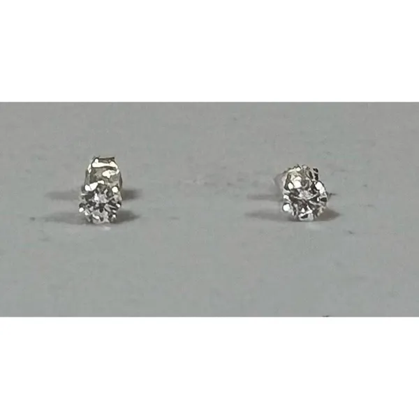 Swarovski Sterling Silver Zirconia Diamond Studs Stud Earrings Jewelry 💎 - Image 2