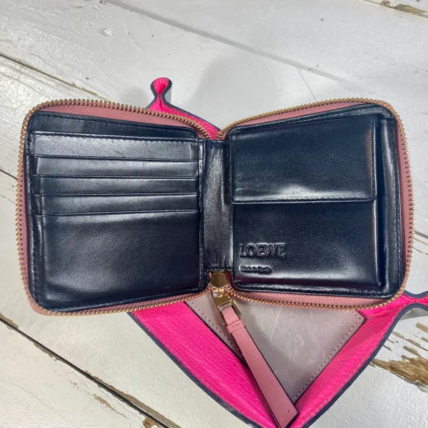Pink Leather Puzzle Wallet - Image 4