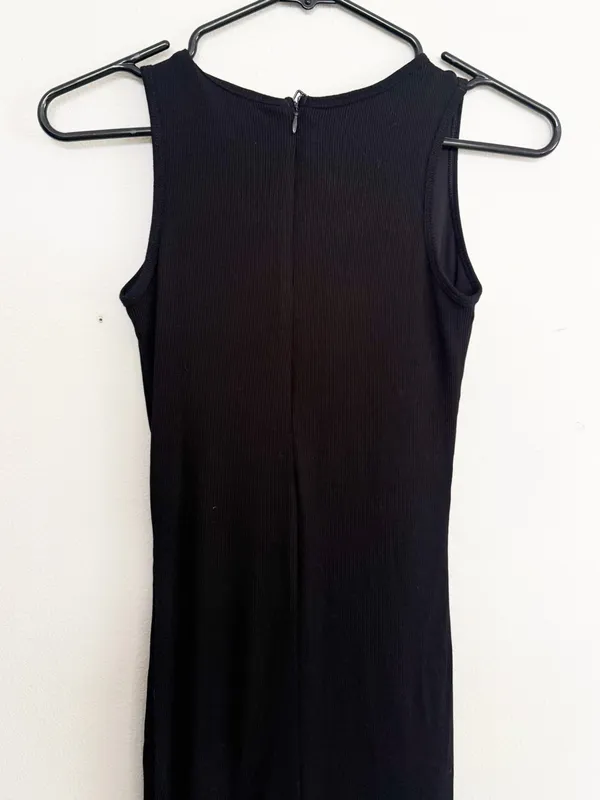 Popilush Built-In Shapewear Sleeveless Midi Dress - Black, size small - Image 7