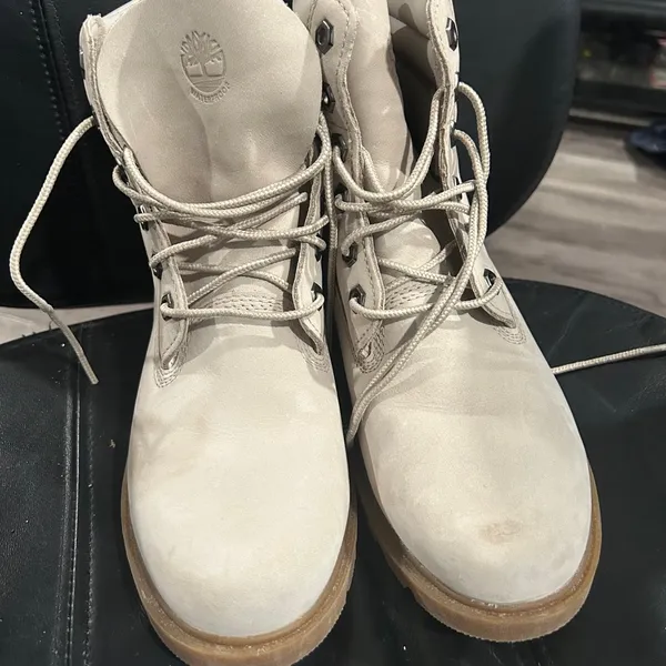 Timberland waterproof Cream Lace-Up Boots - Image 2