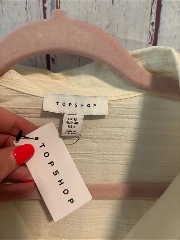 NWT Topshop Textured Panel Top - Image 3