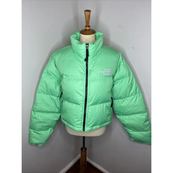 The North Face Nuptse Short‎ Jacket in Chlorophyll Green XL - Image 3