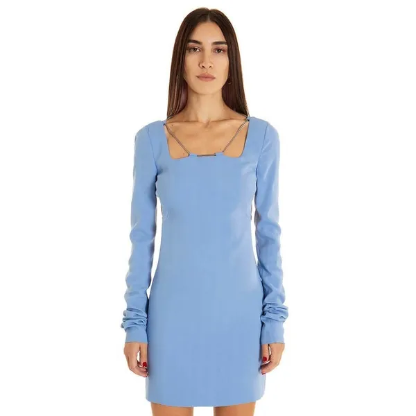 1017‎ Alyx 9SM Blue Chain Mini Dress Size 40 EU - Image 3