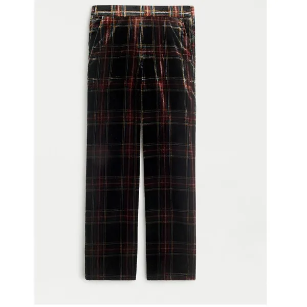 J.Crew Tartan Plaid Velvet Ankle‎ Pants Holiday Career Size 4 - Image 12