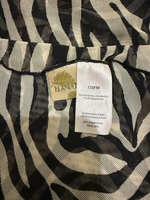 Zebra Print Sheer Cover - Image 2