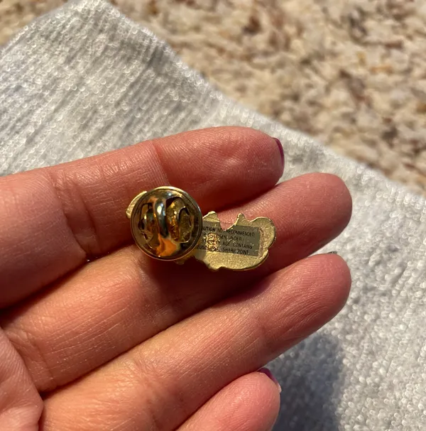 Precious Moments Vintage Boy Angel Religious Gold Tone Lapel Hat Tie Pin. - Image 4
