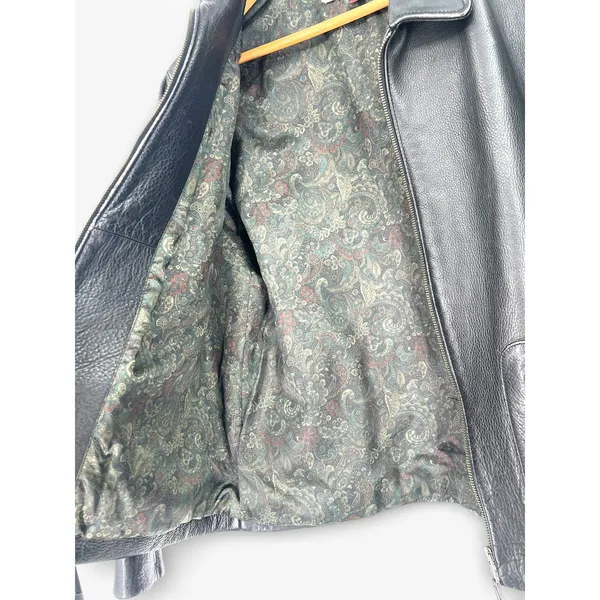 Vintage 90's | M | Leather Bomber Jacket Perfectly Worn Classic Women's Boxy - Image 6