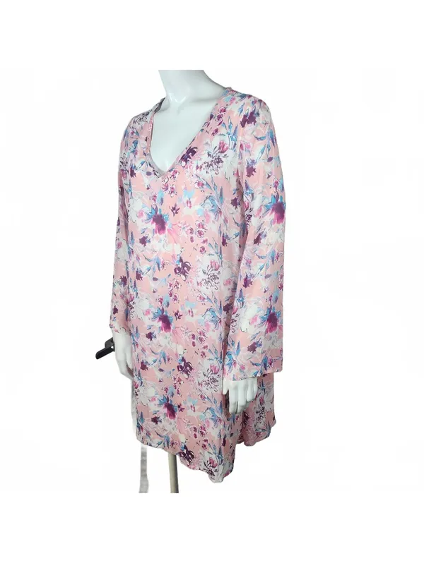 NWT Pinkblush Floral Print Long Sleeve V-Neck Dress (S) - Image 2
