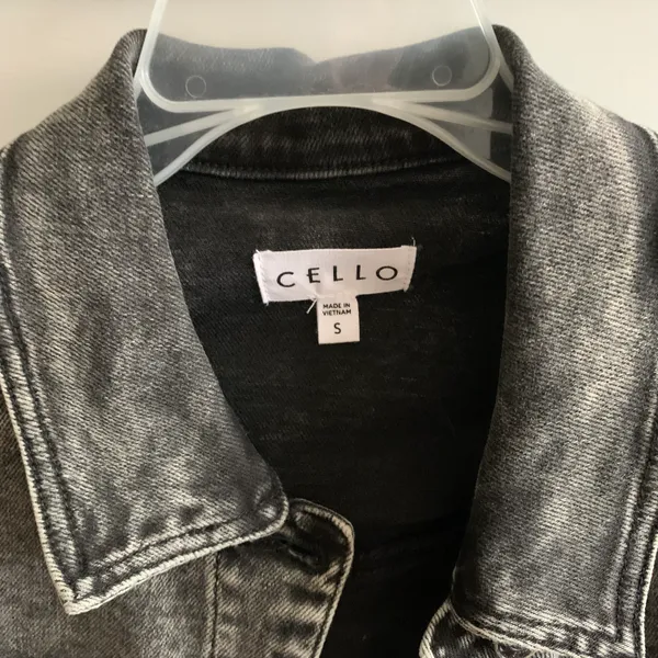 Cello Cropped Black Jean Jacket - Image 2