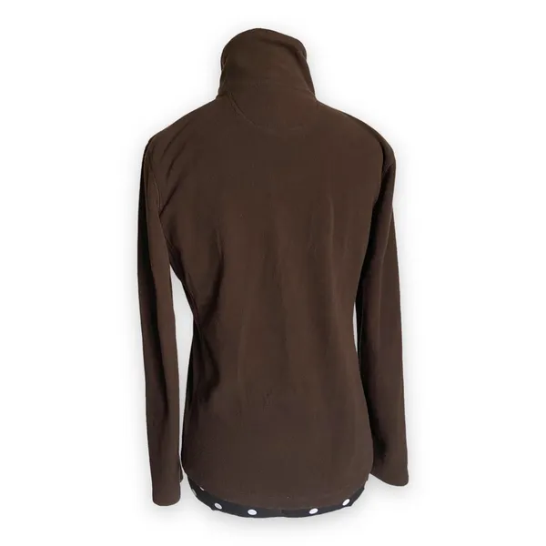 Gap Womens Pullover Size XS Outlet Solid Brown Fleece‎ Quarter Zip Lightweight - Image 2