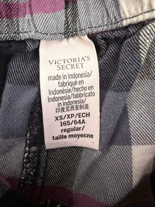 Victoria's Secret Black and pink plaid pajama set - Image 5