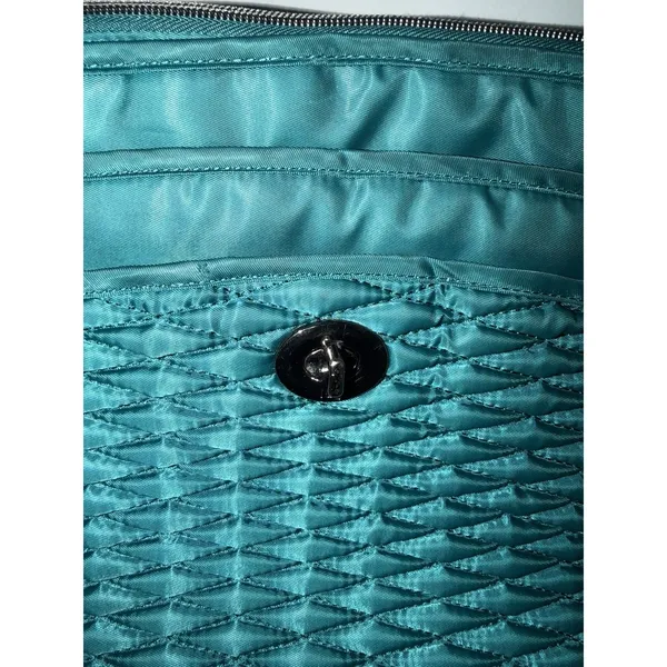 Lug Adagio‎ Shoulder Crossbody Bag RFID Protection Turn Key Lock Emerald Teal M - Image 4
