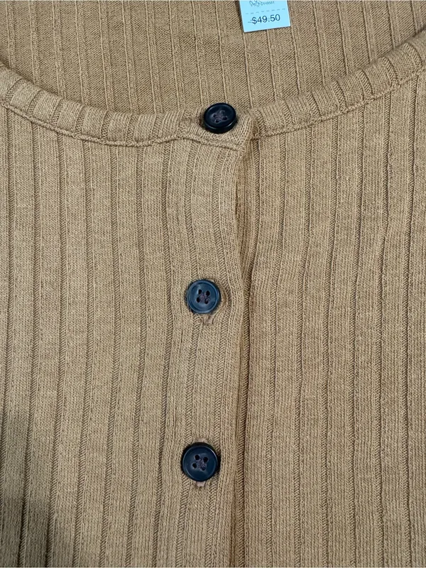 Madewell Ribbed Long Sleeve Crop Shirt - Image 4