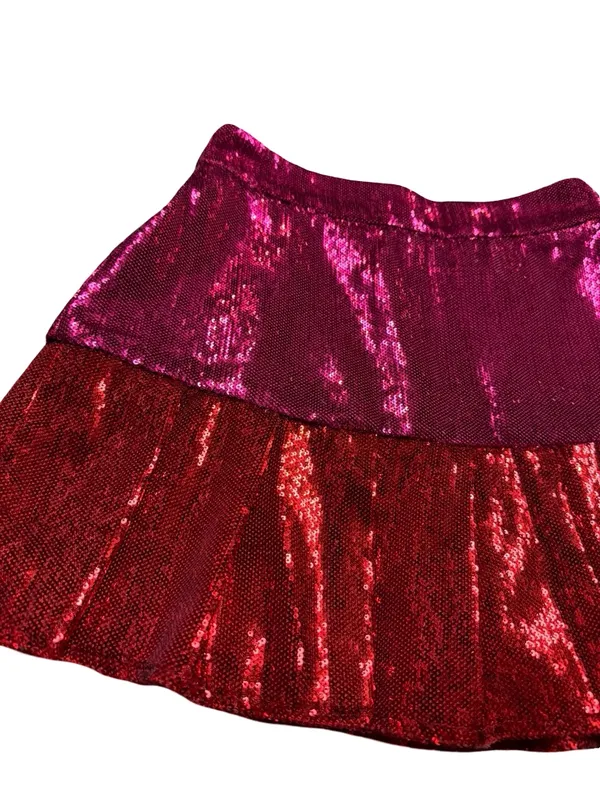 ✨ Queen of Sparkles Two Tone Sequin Mini Skirt Size Small ✨ - Image 3