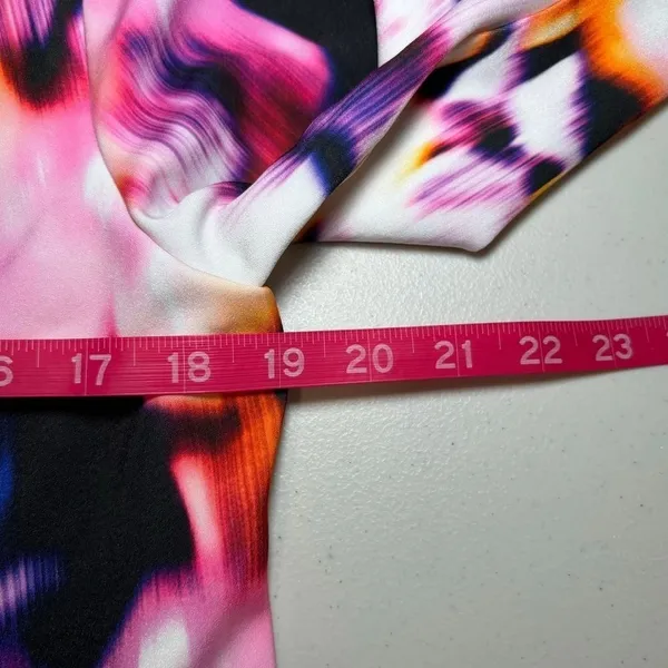 Askari Pink Purple Black‎ Abstract Print Jacket Cardigan Large Lined Drape - Image 8