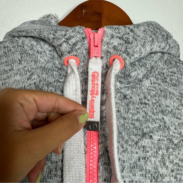 Superdry Gray‎ Storm Colour Pop Zip Hoodie - Image 3
