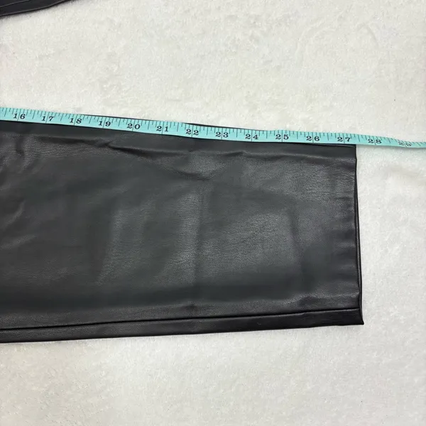 Zara Black Faux Leather High Rise Ankle Pants‎ Women's size US 4 - Image 8