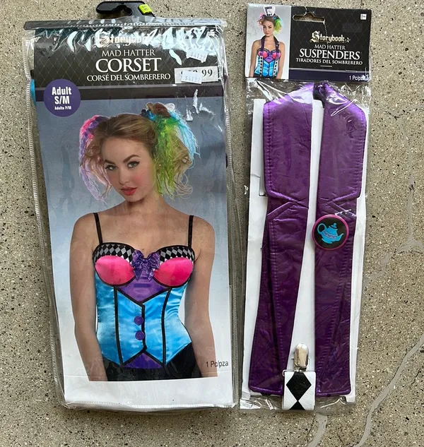 Mad Hatter Corset/Suspenders Set - Image 2