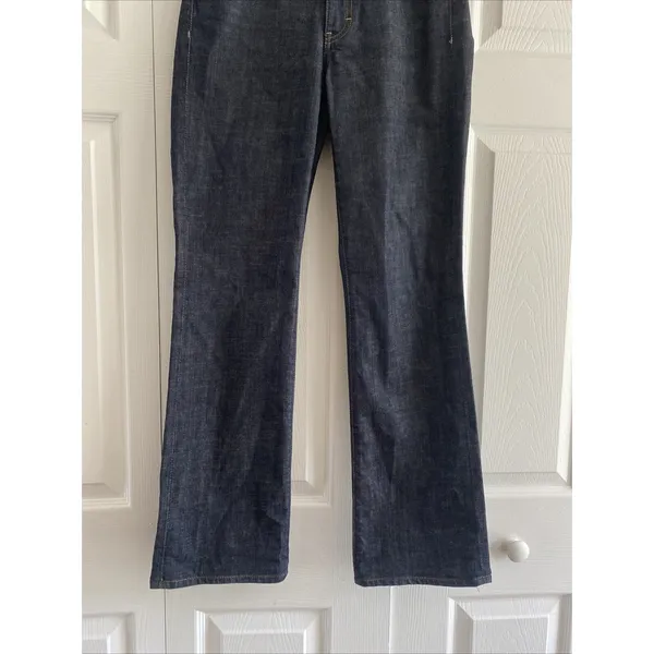 J.Crew Bootcut Jeans Womens Size 28S Dark Indigo Wash Classic Denim Stretch - Image 4
